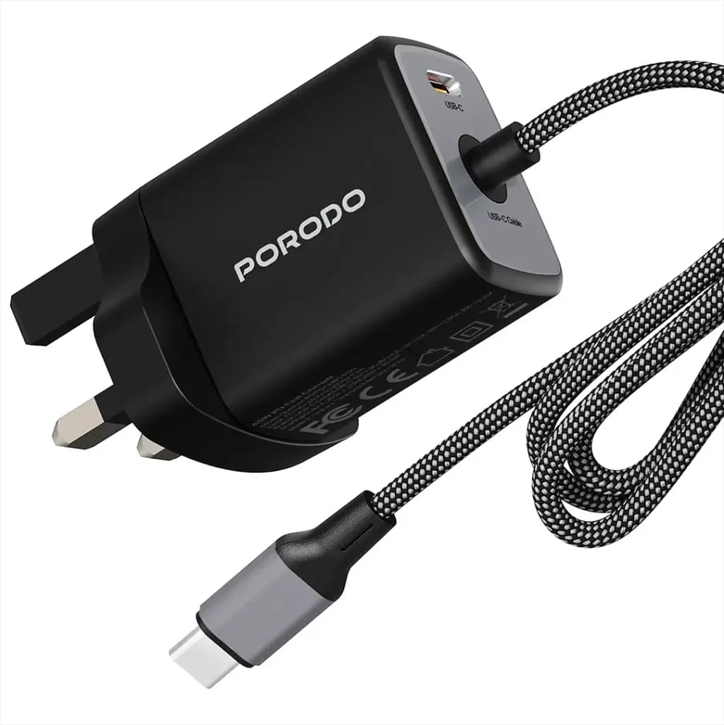 شارژر پرودو 45W GaN مدل Zentrix PDFWCHBC45WBK