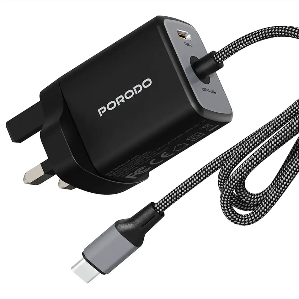 شارژر دیواری پرودو 35W GaN مدل Zentrix PDFWCHBC35WBK