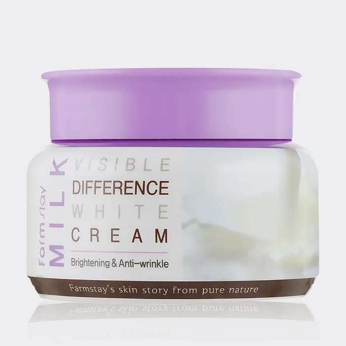کرم مرطوب کننده شیر فارم استی Farm Stay Milk Visible Difference White Cream 100g