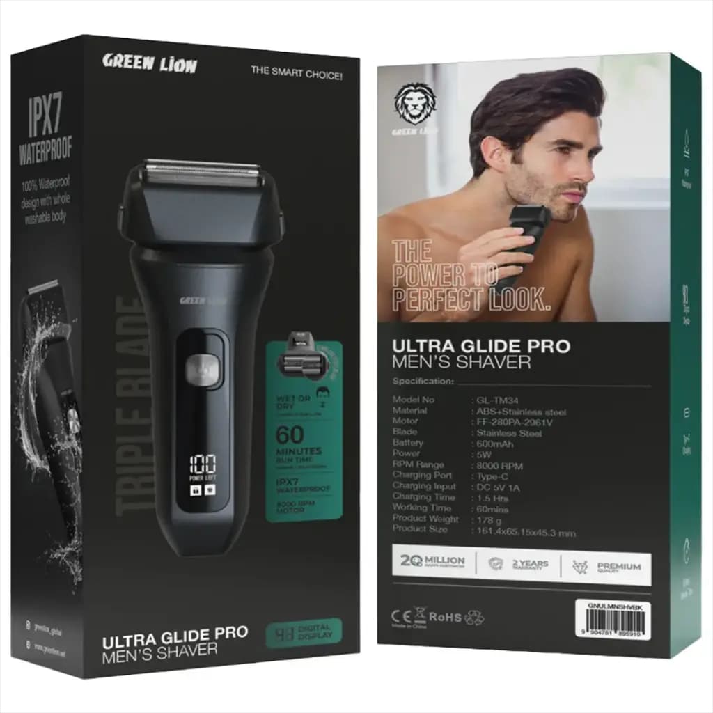 ریش‌تراش حرفه‌ای گرین لاین مدل Ultra Glide Pro GNULMNSHVBK — تصویر ۳