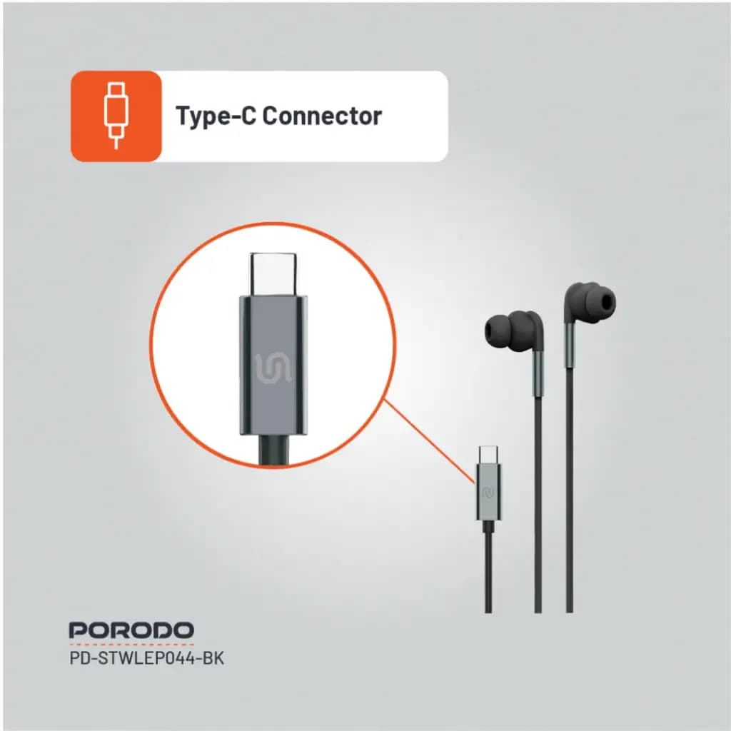 هندزفری سیمی Porodo Soundtec Type-C مدل PD-STWLEP044 — تصویر ۸