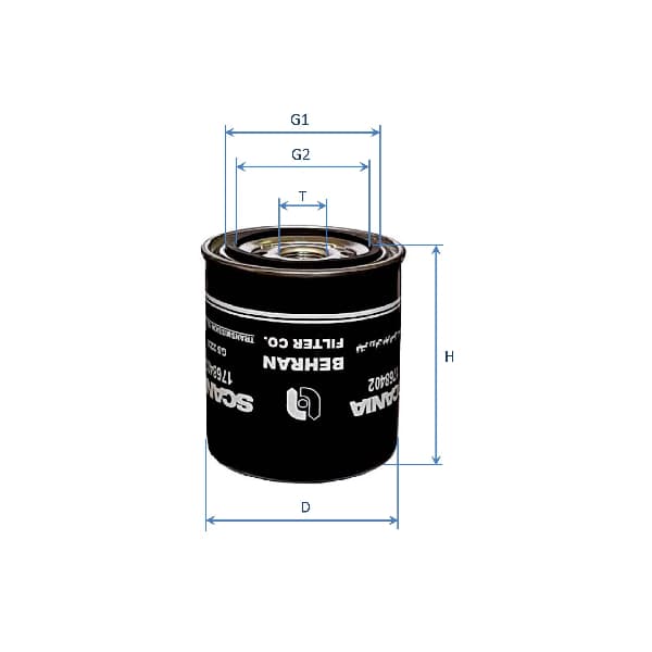 فیلتر روغن بهران مدل GS1142 – مناسب نیسان سایپا 2400-پاترول 4سیلندر — تصویر ۲
