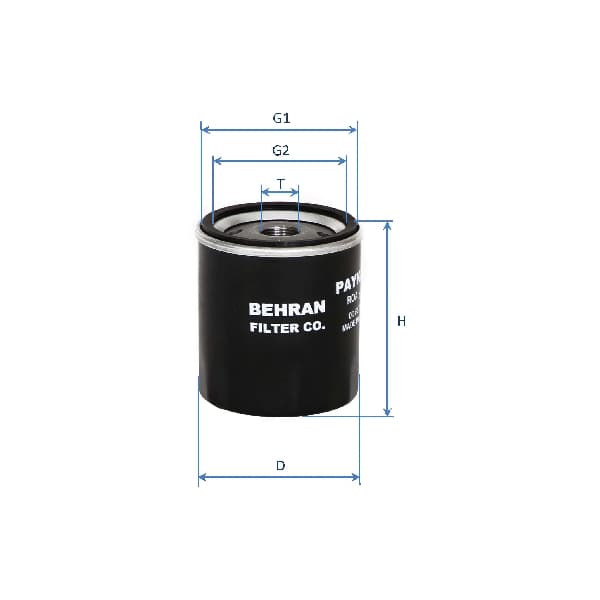 فیلتر روغن بهران مدل GS1107 – مناسب نیسان 2000- زامیاد – تویوتا 1600