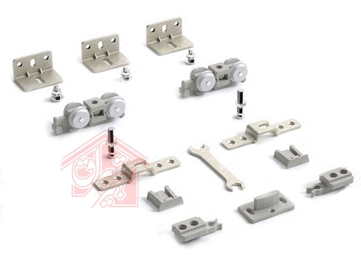 مکانیزم تک درب چوبی ریلی آویز از بالا 50 کیلو آلباتور کد 7310 — تصویر ۱۱