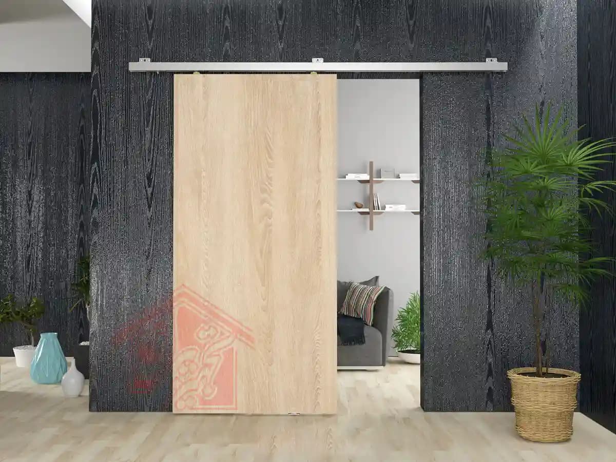 مکانیزم تک درب چوبی ریلی آویز از بالا 50 کیلو آلباتور کد 7310 — تصویر ۷