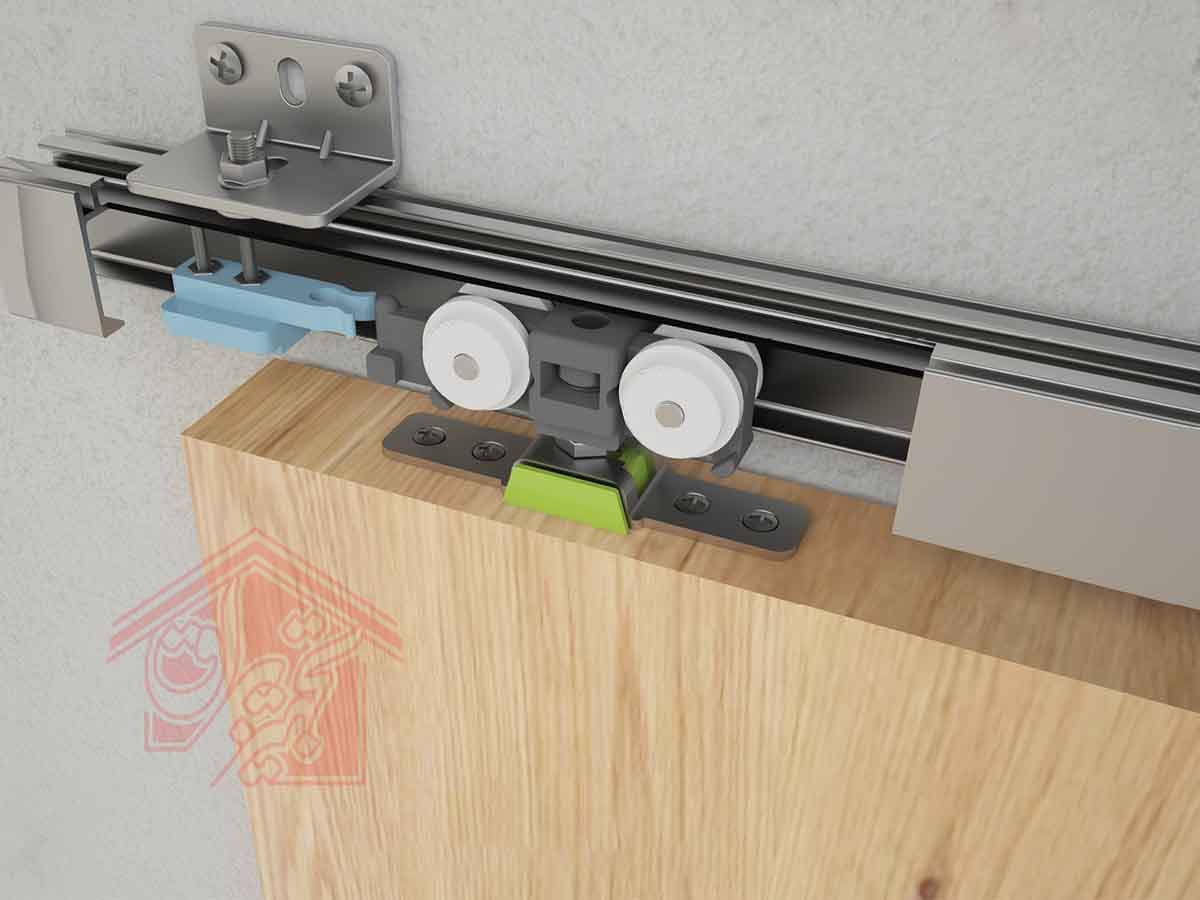 مکانیزم تک درب چوبی ریلی آویز از بالا 50 کیلو آلباتور کد 7310 — تصویر ۴