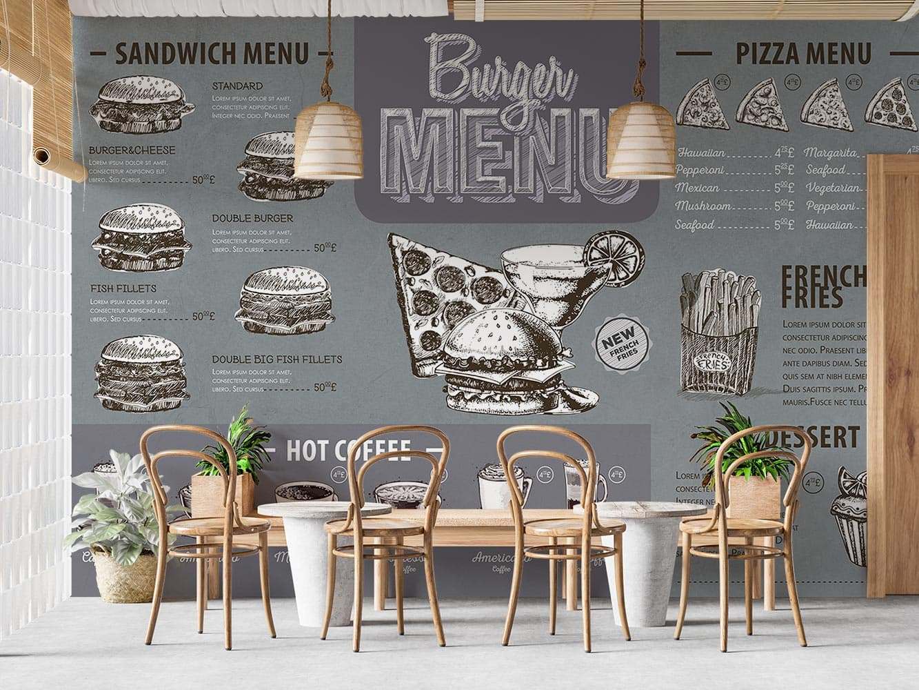 پوستر دیواری فست فود M10270200