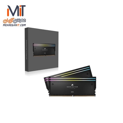 رم دسکتاپ کورسیر Dominator Titanium 48GB Dual 6000MHz DDR5 CL30 مشکی ‌