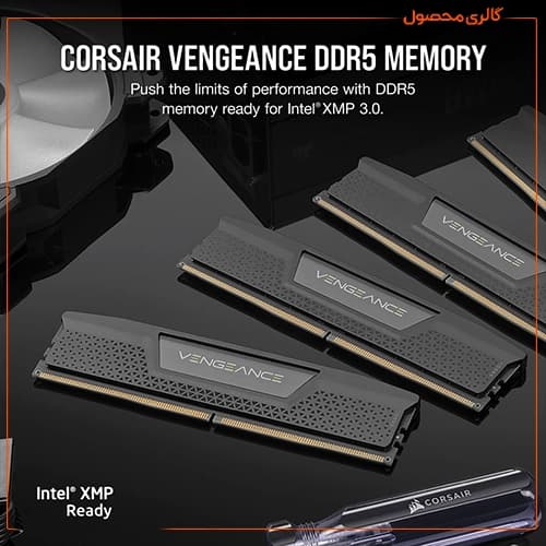رم دسکتاپ کورسیر دوکاناله vengeance 16gb 5200 mhz cl40 ddr5 LPX — تصویر ۳