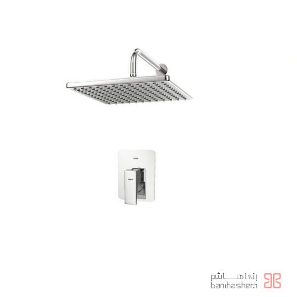 شیر حمام توکار کسری مدل دامون تیپ 1 مشکی طلایی