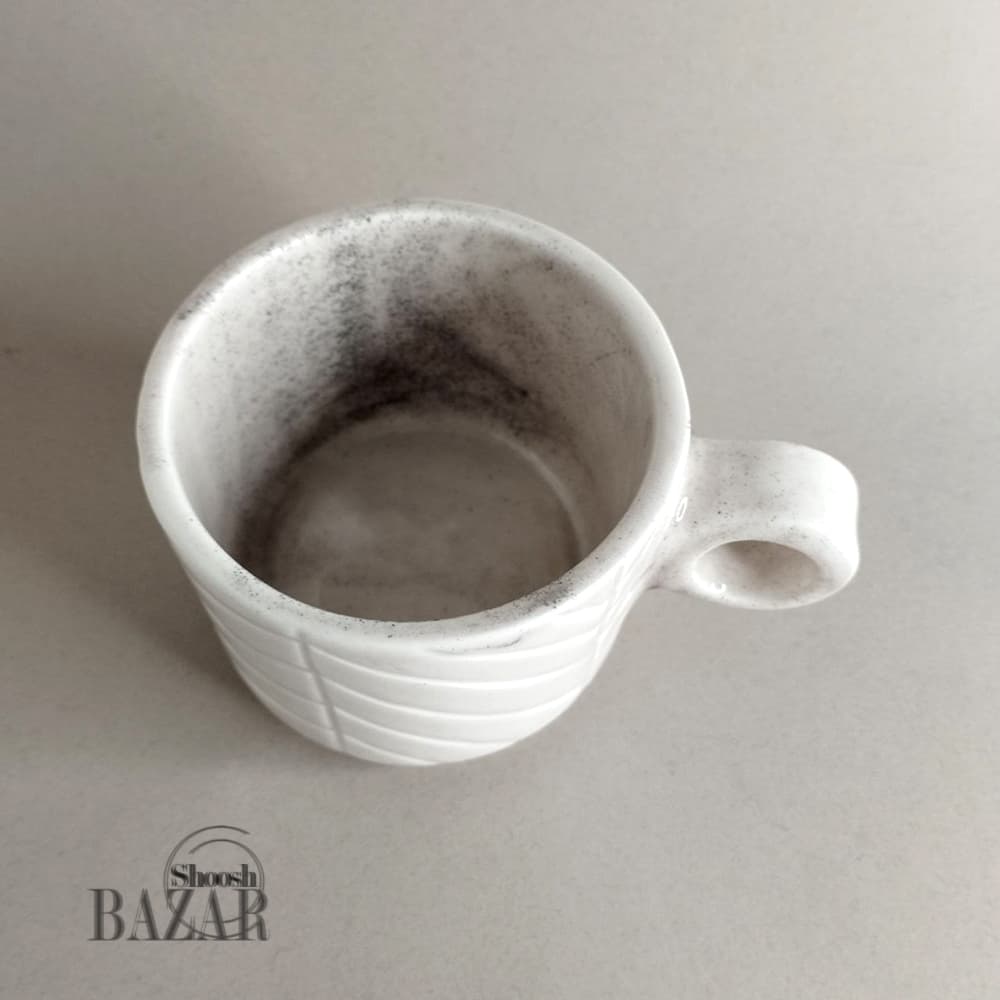 نیم لیوان سرامیک مینیمال طرح برگ — تصویر ۶