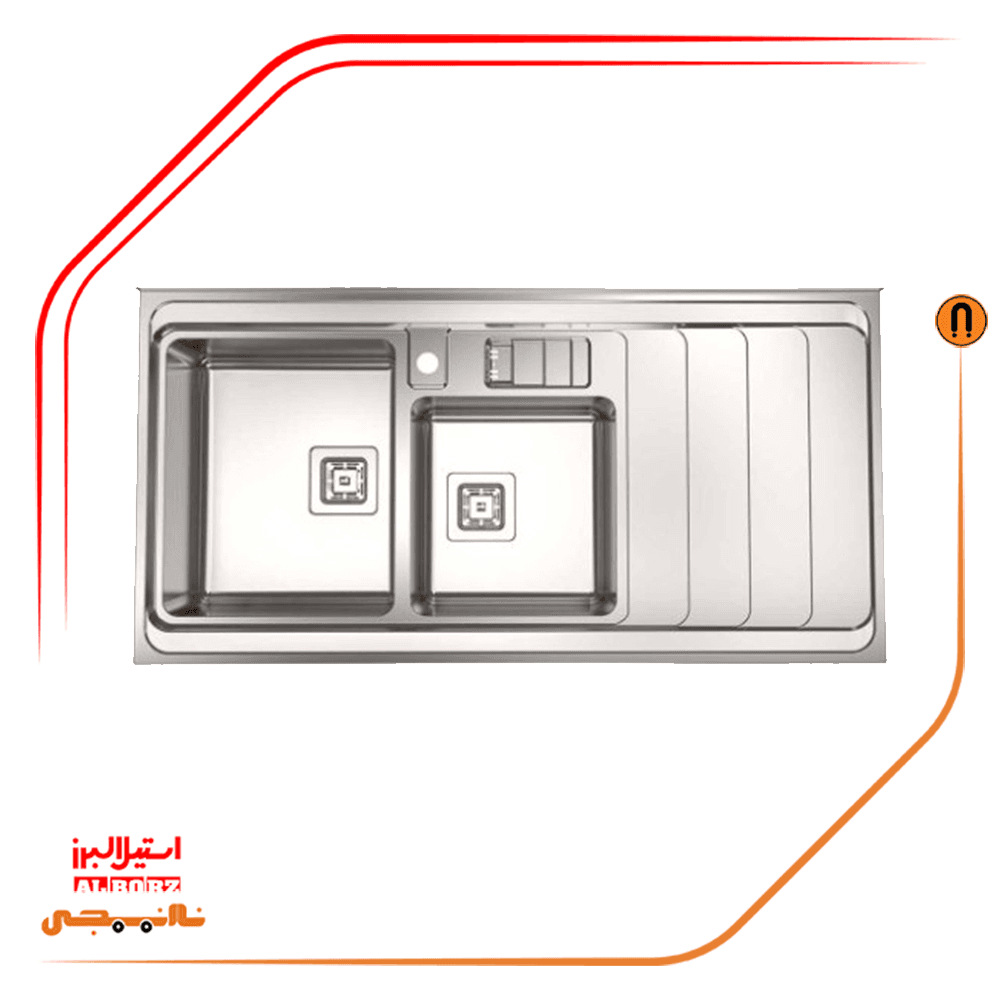 سینک روکار برند استیل البرز مدل 856