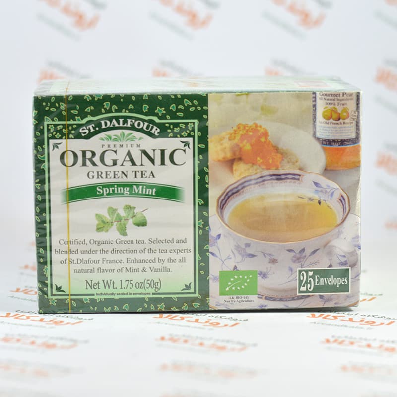 چای سبز ارگانیک St. Dalfour مدل Spring Mint Green Tea