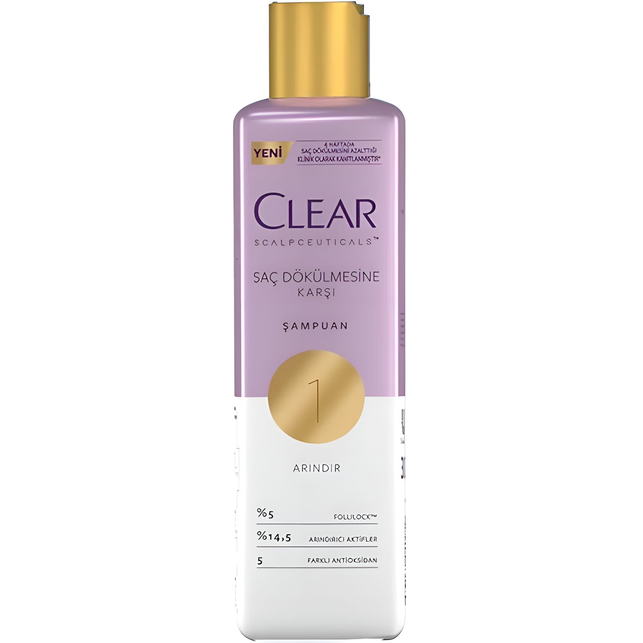 شامپو ضد ریزش و ضد شوره درمانی زنانه کلیر Clear مدل Intensive Scalp حجم 300 میل
