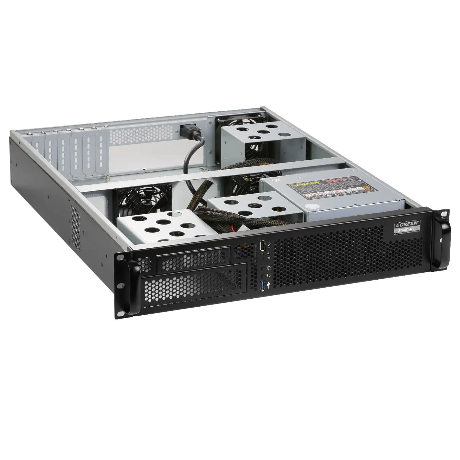 کیس گرین مدل Rackmount G535-2U + منبع تغذیه 600w وات — تصویر ۱۲