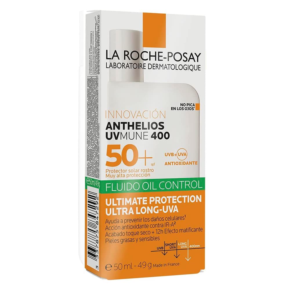 کرم ضد آفتاب بی رنگ کنترل چربی فلویید لاروش پوزای LA ROCHE POSAY ANTHELIOS UVMUNE 400 OIL CONTROL FLUID SPF50 — تصویر ۳