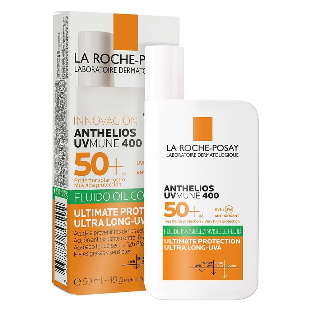 کرم ضد آفتاب بی رنگ کنترل چربی فلویید لاروش پوزای LA ROCHE POSAY ANTHELIOS UVMUNE 400 OIL CONTROL FLUID SPF50 — تصویر ۲