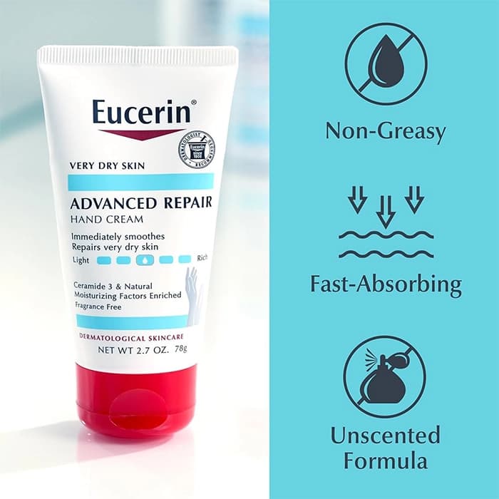 کرم دست ترمیم کننده اوسرین EUCERIN ADVANCED REAPIR HAND CREAM 78G — تصویر ۱۲