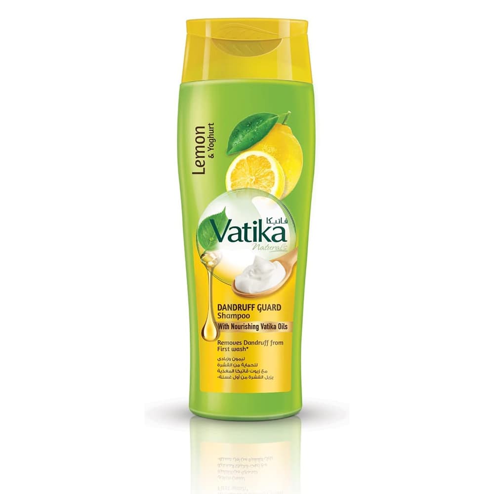 شامپو ضد شوره لیمو و ماست واتیکا Vatika Naturals Dandruff Guard Shampoo Enriched With Lemon & Yoghurt 400ml — تصویر ۷