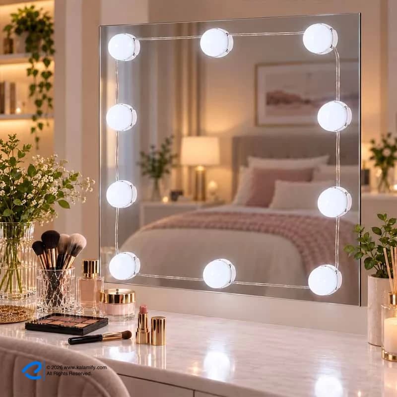 ریسه آینه آرایشی متفرقه 4.5 متری LED قابل تغییر رنگ — تصویر ۱۲