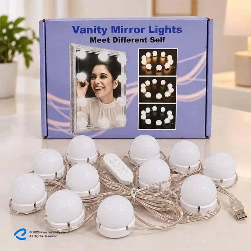 ریسه آینه آرایشی متفرقه 4.5 متری LED قابل تغییر رنگ — تصویر ۷
