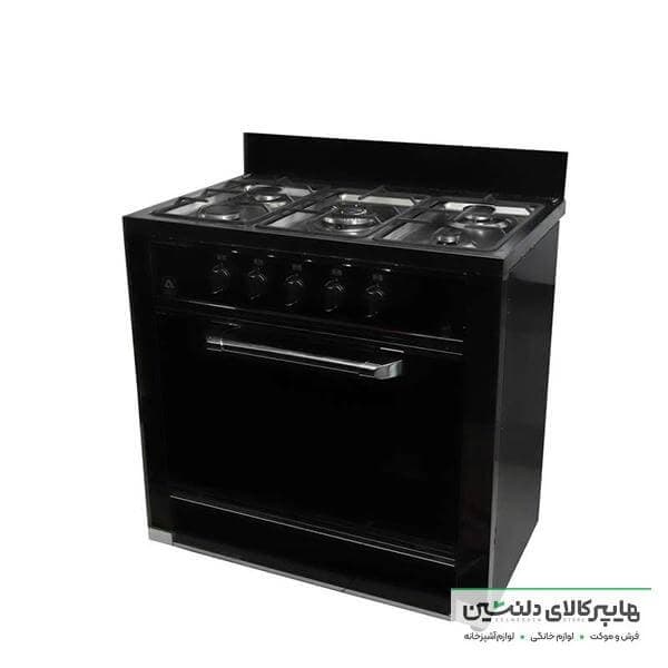 اجاق گاز طرح فر 5 شعله بردنا مدل 528 مشکی