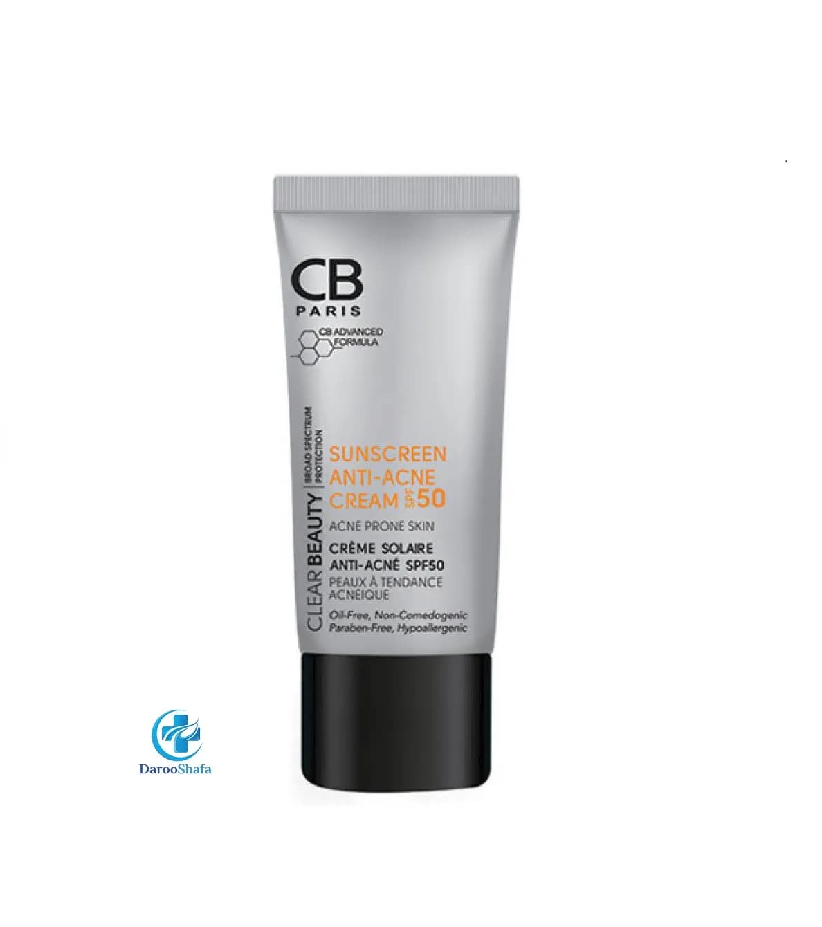 کرم ضد آفتاب مستعد آکنه بی رنگ SPF 50 سی بی — تصویر ۳