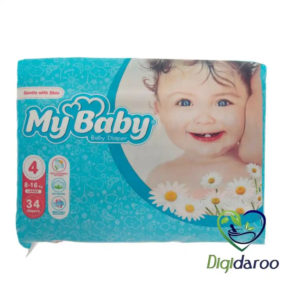 پوشک بچه مای بیبی سایز 4 – 34 عددی