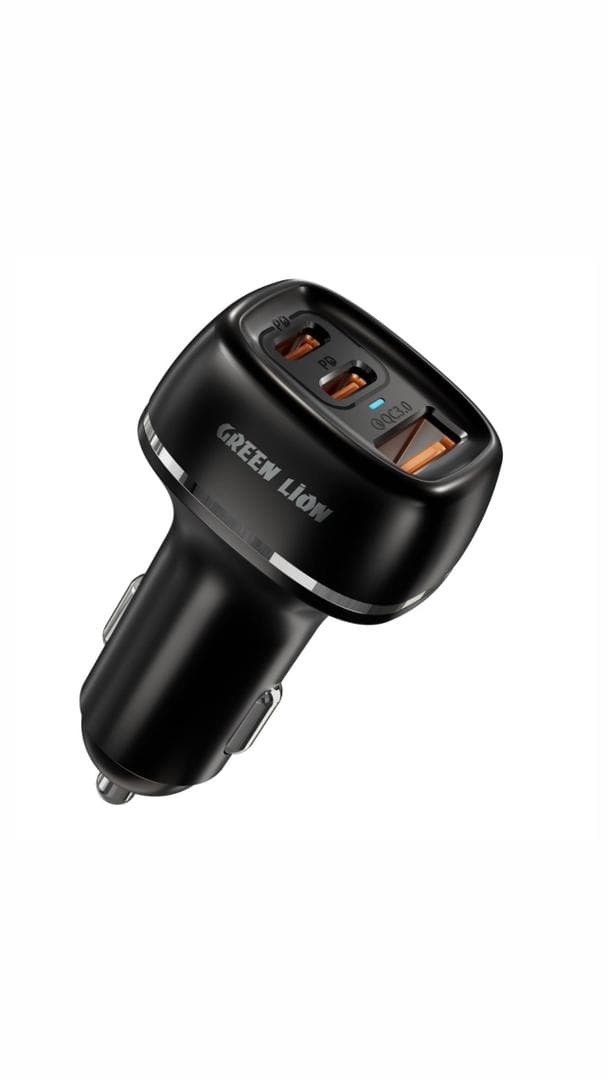 شارژر فندکی 3پورت ماشین 50 وات گرین Green Dual PD & QC 3.0 50W Car Charger