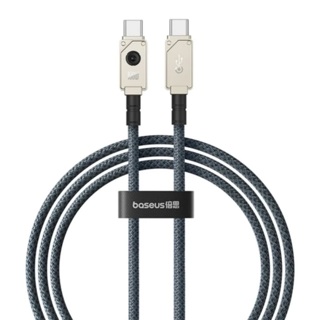 کابل TYPE-C بیسوس مدل BASEUS ARAMID FIBER BRAIDING 100W به طول 1 متر رنگ مشکی — تصویر ۳