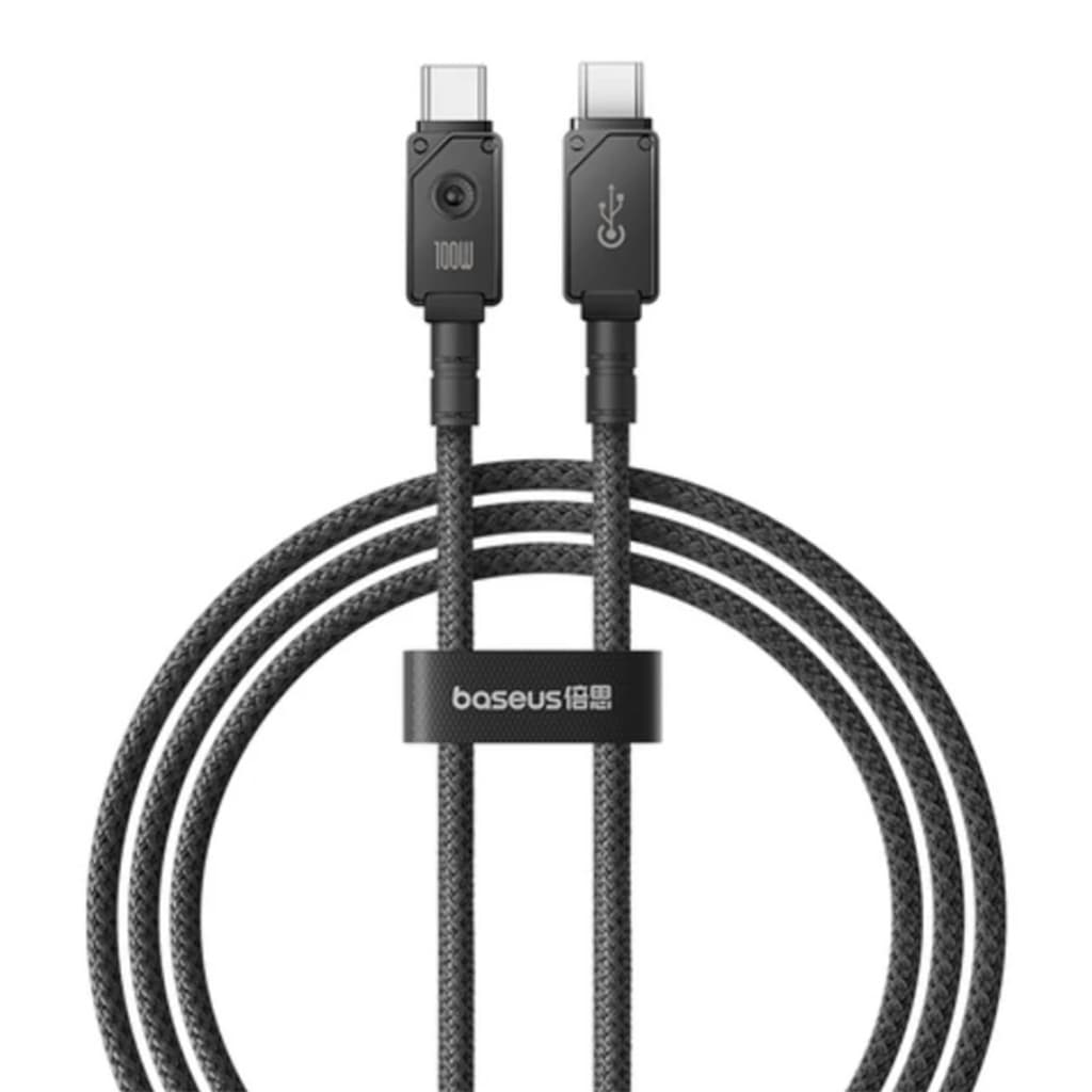 کابل TYPE-C بیسوس مدل BASEUS ARAMID FIBER BRAIDING 100W به طول 1 متر رنگ مشکی — تصویر ۲