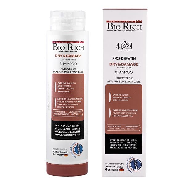 شامپو پروکراتین بایوریچ مدل DRY & DAMAGE حجم 250 میل — تصویر ۷