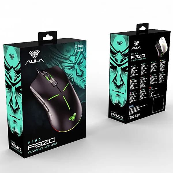ماوس گیمینگ آئولا مدل F820 با سیم سفید — تصویر ۳
