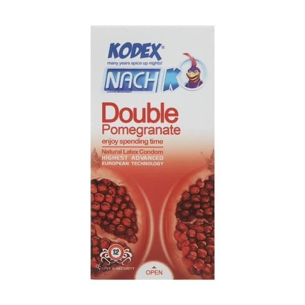 کاندوم ناچ کدکس مدل Double Pomegranate بسته 12 عددی — تصویر ۲