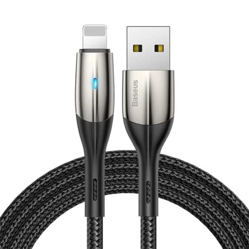 کابل شارژ و انتقال داده USB به لایتنینگ مدل Horizontal باسئوس CALSP-C01