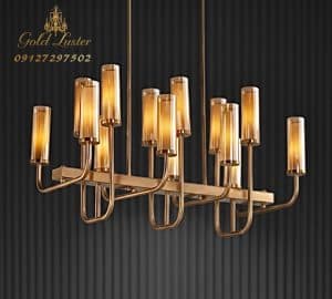 لوستر لومینا لاینری خطی با لاله وارداتی