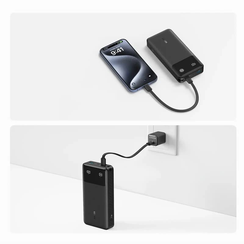پاوربانک 30 وات انکر مدل A1384 ظرفیت 20000 میلی آمپر ساعت به همراه کابل USB-C — تصویر ۷