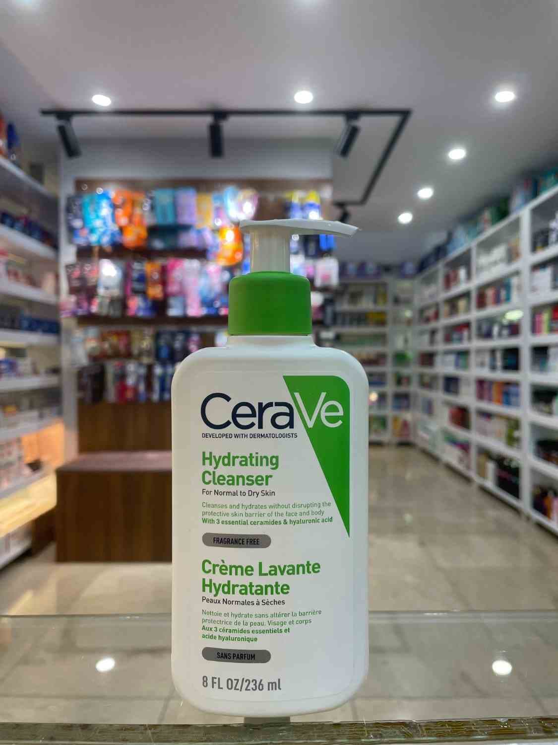 ژل شستشو و لوسیون پاککننده آبرسان پوست معمولی تا خشک سراوی (CeraVe Hydrating Cleanser For Normal to Dry Skin) حجم ۲۳۶ میلیلیتر