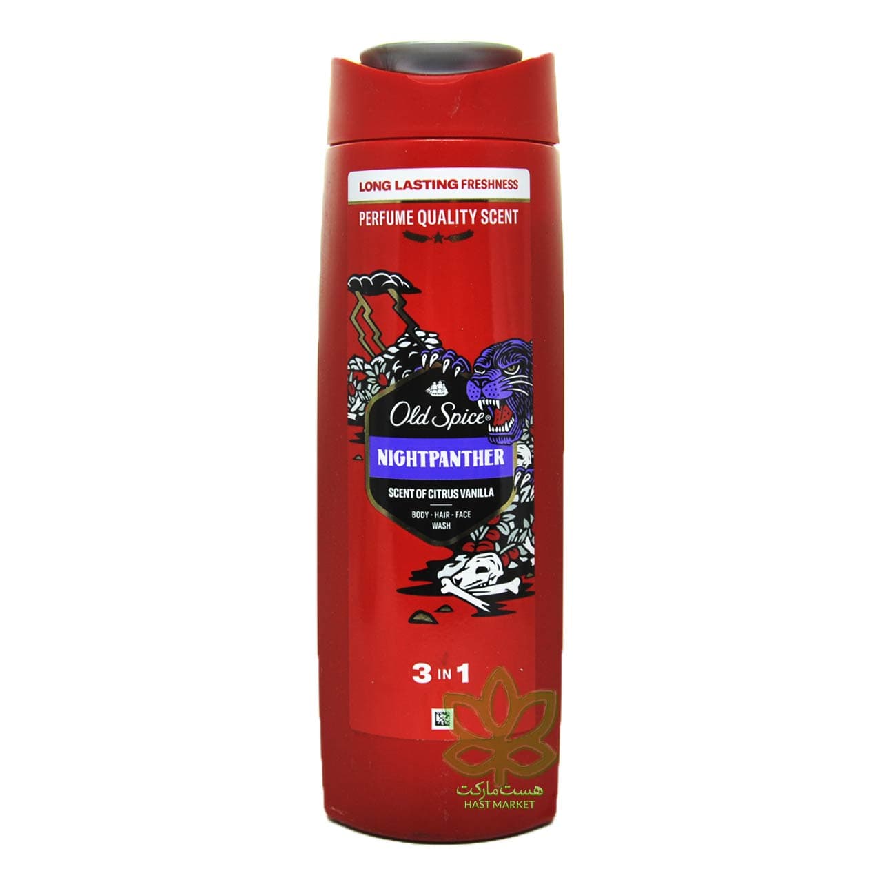 شامپو سر و بدن اولد اسپایس 3 در 1 نایت پنتر وانیل و مرکبات 400 میل – old spice