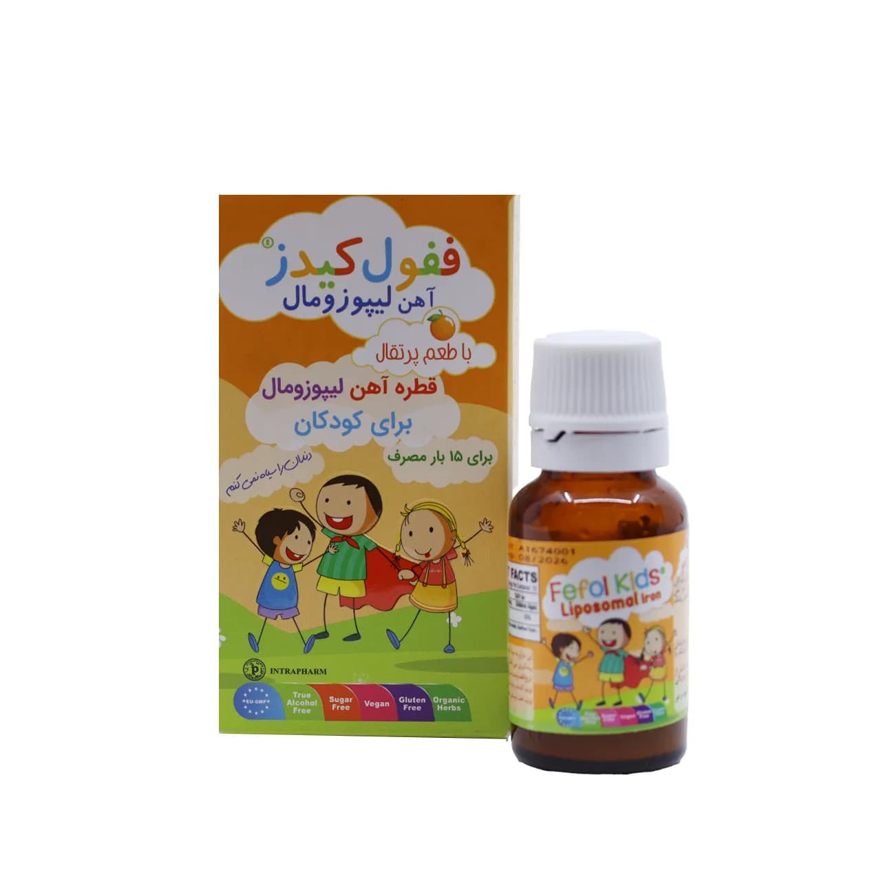 قطره آهن کودکان ففول کیدز اینترافارم 15 میلی لیتر — تصویر ۲