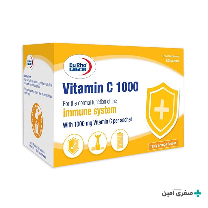 ساشه ویتامین C 1000 میلی گرم یوروویتال 30 عدد — تصویر ۱۰