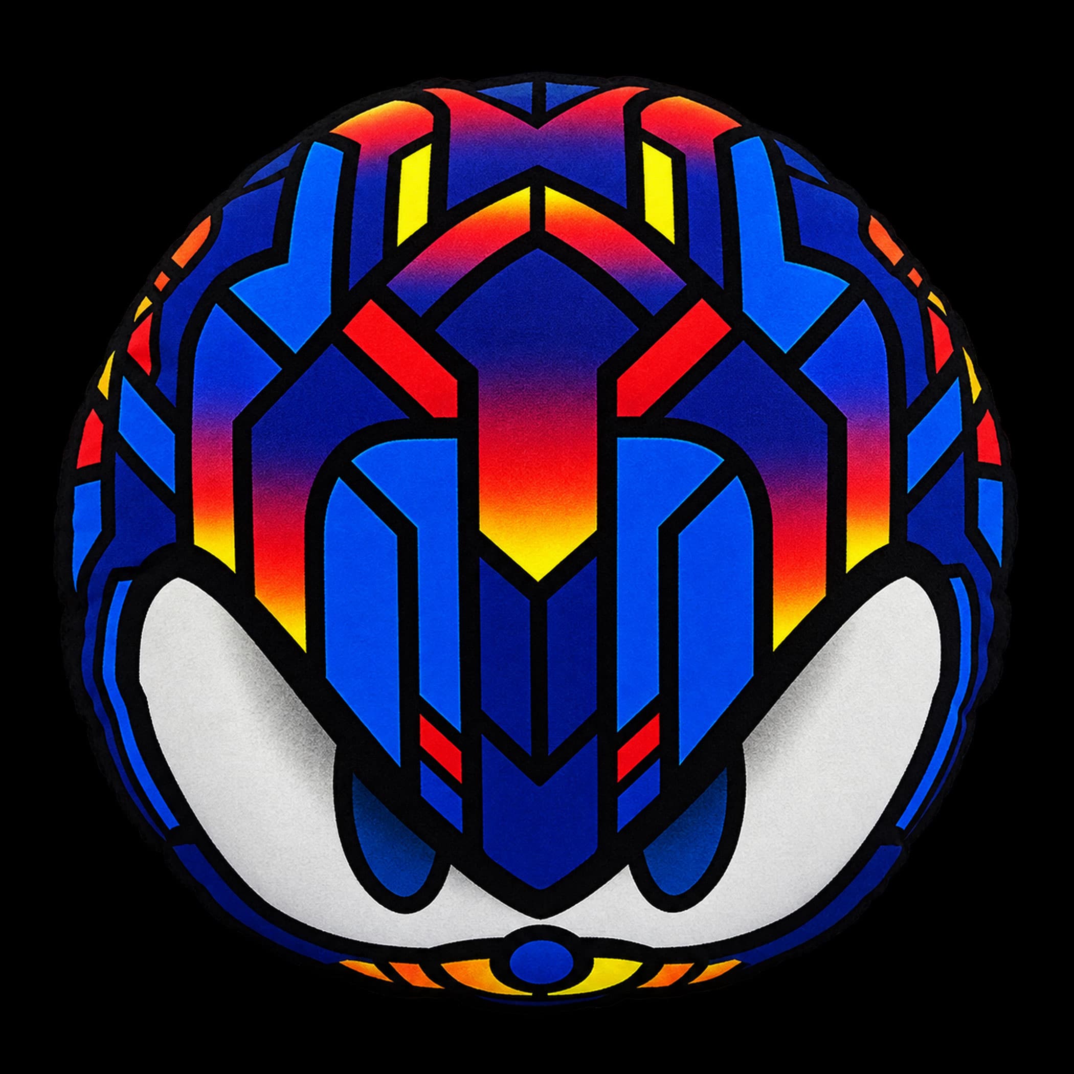 کوسن گیمینگ طرح ماسک رباتیک Futuristic Plush Robot Helmet Emblem