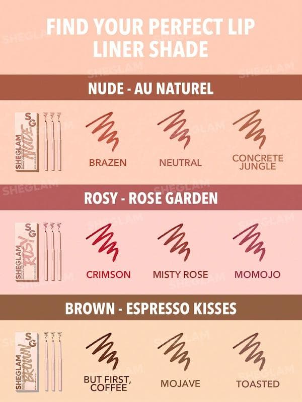 ست خط لب مدل Au Naturel شیگلم — تصویر ۷