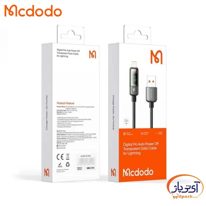 کابل شارژ و دیتا لایتنینگ مک دودو CA-3621 طول 1.8 متر — تصویر ۵