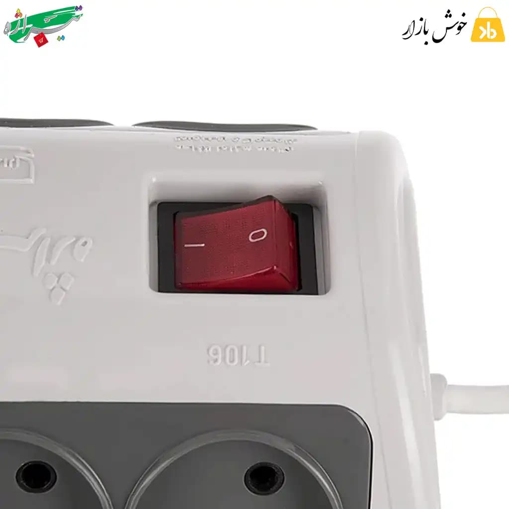 محافظ برق کامپیوتر و لوازم صوتی و تصویری تیراژه مدل فانتزی با کابل 3 متری — تصویر ۶