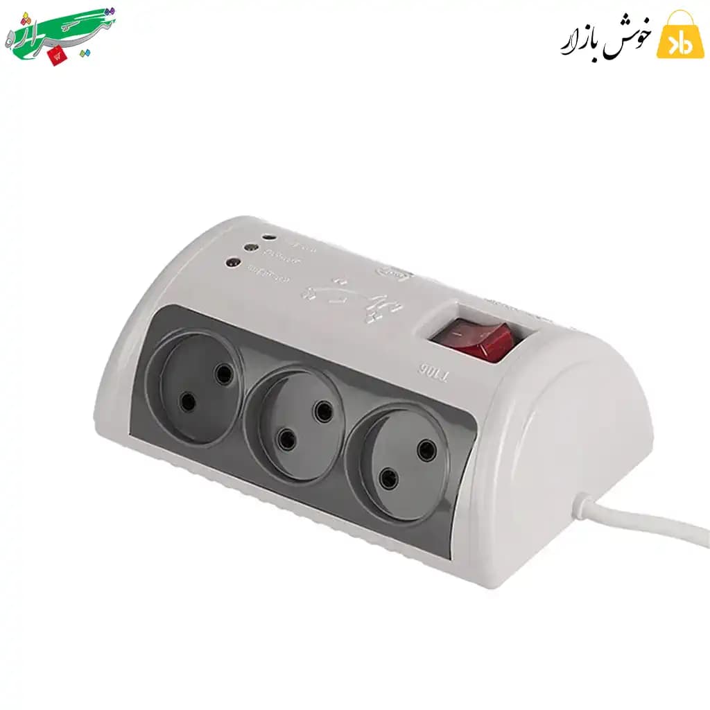 محافظ برق کامپیوتر و لوازم صوتی و تصویری تیراژه مدل فانتزی با کابل 3 متری — تصویر ۵