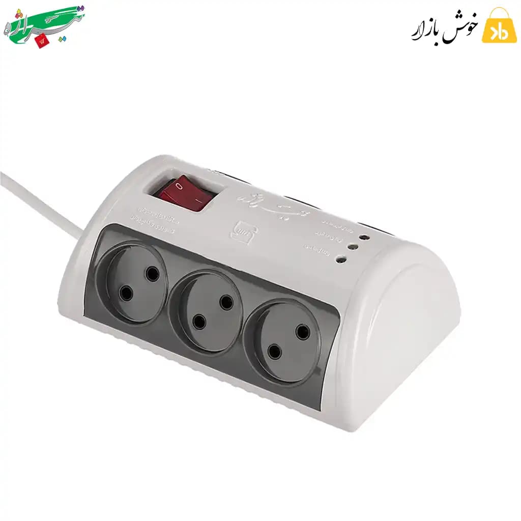 محافظ برق کامپیوتر و لوازم صوتی و تصویری تیراژه مدل فانتزی با کابل 3 متری