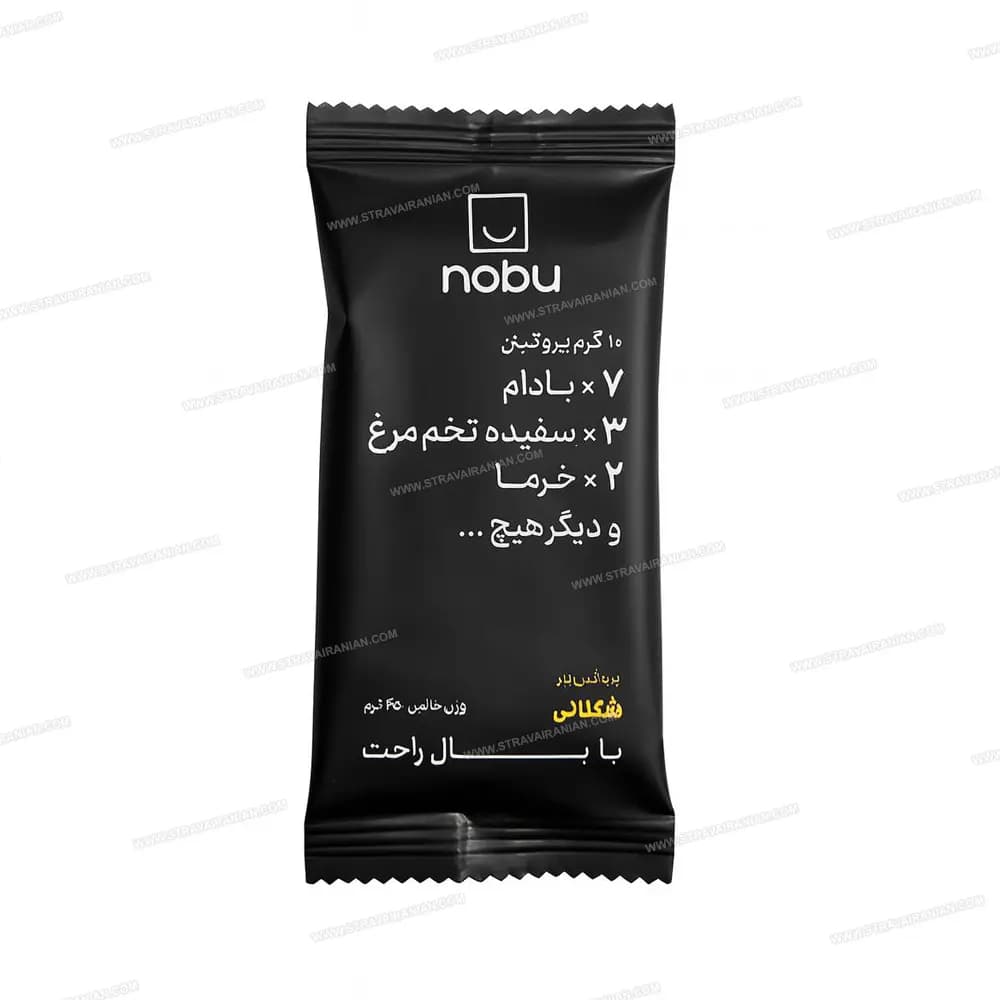 پروتئین بار رژیمی صد درصد طبیعی فاقد گلوتن و موادنگهدارنده شکلاتی نوبو تلاونگ NOBU با بهترین قیمت + خرید آنلاین