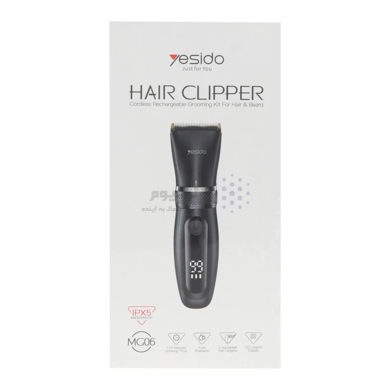 ماشین اصلاح موی سر و صورت شارژی Yesido مدل MG06 – مشکی (گارانتی 12 ماه تعویض نیکان همراه) — تصویر ۳