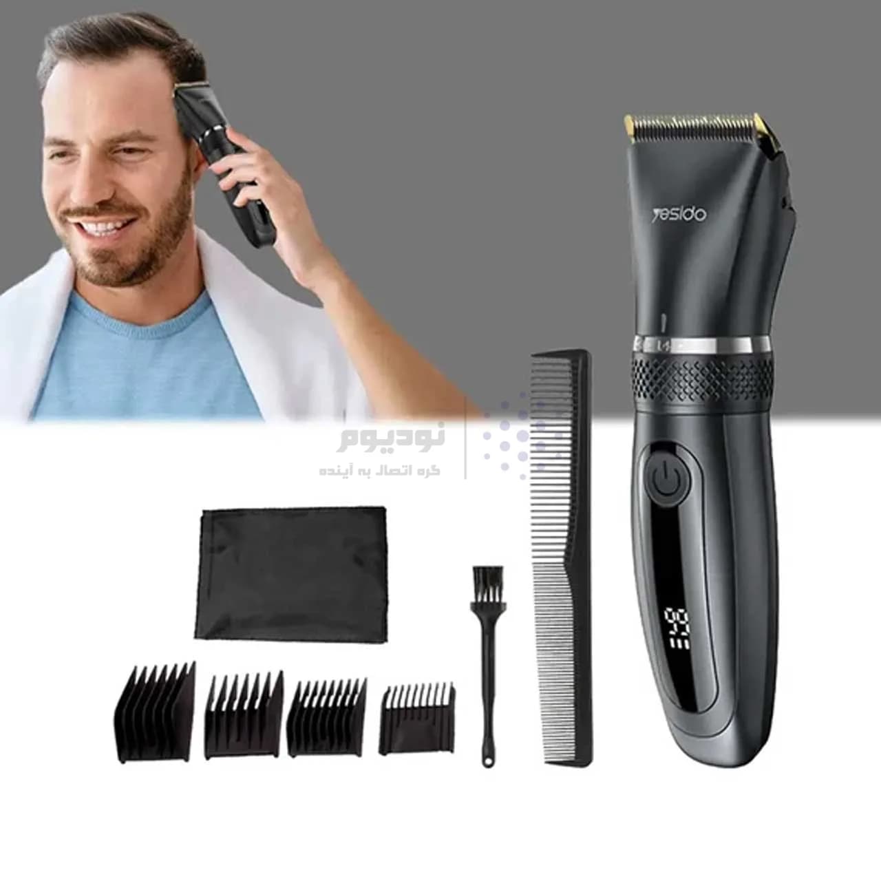 ماشین اصلاح موی سر و صورت شارژی Yesido مدل MG06 – مشکی (گارانتی 12 ماه تعویض نیکان همراه) — تصویر ۷